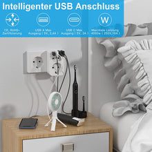 Lade das Bild in den Galerie-Viewer, 2 Stück Mehrfachsteckdosen, 6 in 1 USB Steckdosen Adapter, 2-Steckdose mit 3 USB und 1 Typ-C-Anschluss