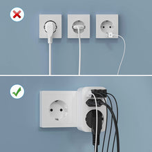 Lade das Bild in den Galerie-Viewer, 2 Stück Mehrfachsteckdosen, 6 in 1 USB Steckdosen Adapter, 2-Steckdose mit 3 USB und 1 Typ-C-Anschluss