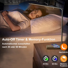 Lade das Bild in den Galerie-Viewer, Multifunktionale Schreibtischlampe mit kabellosem Ladegerät, USB-Ladeanschluss, Auto-Off-Timer, 5 Farben 5 Helligkeitsstufen Dimmbar, Desk Lamp