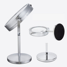 Lade das Bild in den Galerie-Viewer, Eleganter Kosmetikspiegel mit LED-Licht, Einstellbare Farbtemperatur, Drehbar und mit 5-facher Vergrößerung, 7 Zoll