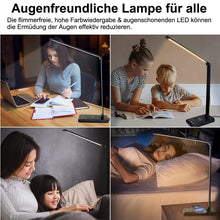 Lade das Bild in den Galerie-Viewer, Multifunktionale Schreibtischlampe mit kabellosem Ladegerät, USB-Ladeanschluss, Auto-Off-Timer, 5 Farben 5 Helligkeitsstufen Dimmbar (Pink)