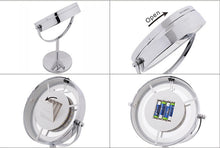 Lade das Bild in den Galerie-Viewer, Eleganter Kosmetikspiegel mit LED-Licht, Einstellbare Farbtemperatur, Drehbar und mit 5-facher Vergrößerung, 7 Zoll