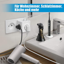 Lade das Bild in den Galerie-Viewer, Mehrfachsteckdose Steckdosenwürfel mit 3 USB & Schalter, 3 Fach Steckdosenadapter, Steckdosenleiste, Multiple Socket