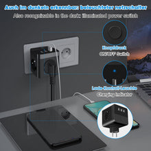 Lade das Bild in den Galerie-Viewer, Mehrfachsteckdose Steckdosenwürfel Steckdosenleiste mit 3 USB Ladegerät Anschluss 6-in-1 Multiple Socket 3 Fach Steckdosen