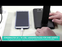 Laden und Abspielen von Videos im Galerie-Viewer, Multifunktionale Schreibtischlampe mit kabellosem Ladegerät, USB-Ladeanschluss, Auto-Off-Timer, 5 Farben 5 Helligkeitsstufen Dimmbar (Pink)